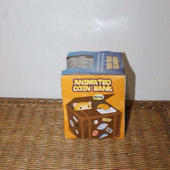Cat In Suitcase Animated Coin Bank. - Picture 3 of 6